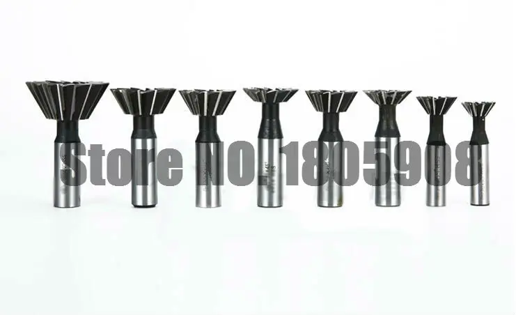 1PCS 45/55/60 Degree HSS Dovetail Cutter End Mill Milling 10mm 12mm 14mm 16mm 18mm 20mm 25mm 30mm 32mm 35mm 40mm 45mm 50mm 60mm