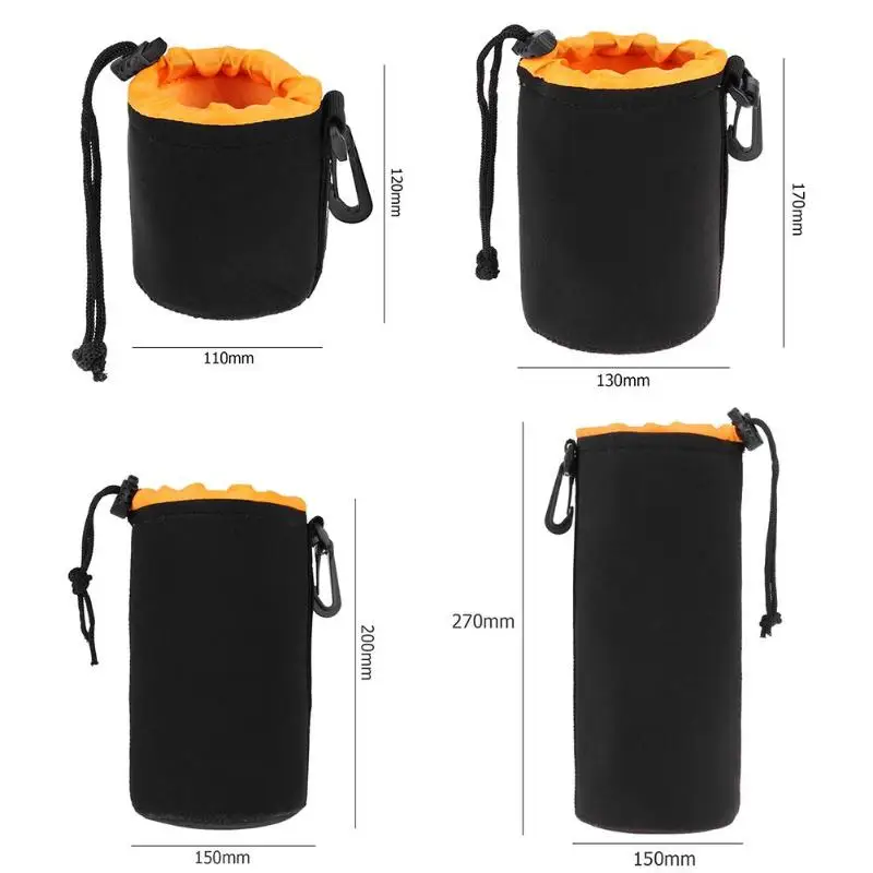 Alloet Camera Lens Bag Full Size Sml Xl Neopreen Waterdichte Soft Video Camera Lens Opslag Pouch Tassen Case dslr Lens Protector