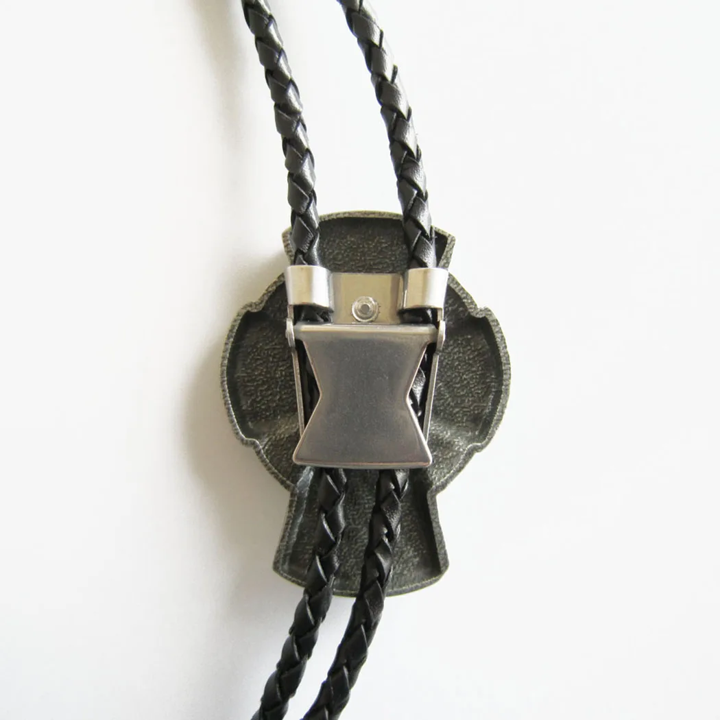 สไตล์วินเทจตะวันตกเฉียงใต้สีแดง Knot Bolo Tie งานแต่งงานสร้อยคอหนังคอ Tie BOLOTIE-WT060 ยังสต็อกใน US