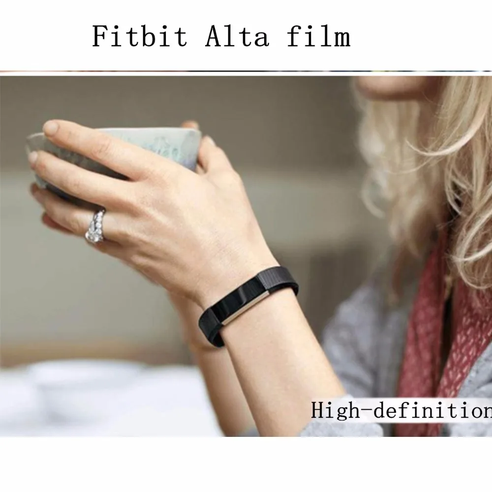 Película protetora de tela transparente para fitbit alta hr, cobertura completa, ultra fina, hd, alta definição, material de tpu, película protetora