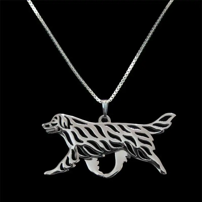 Lovers Alloy Pendant Necklaces Women's Metal Leonberger Necklaces Drop Shipping