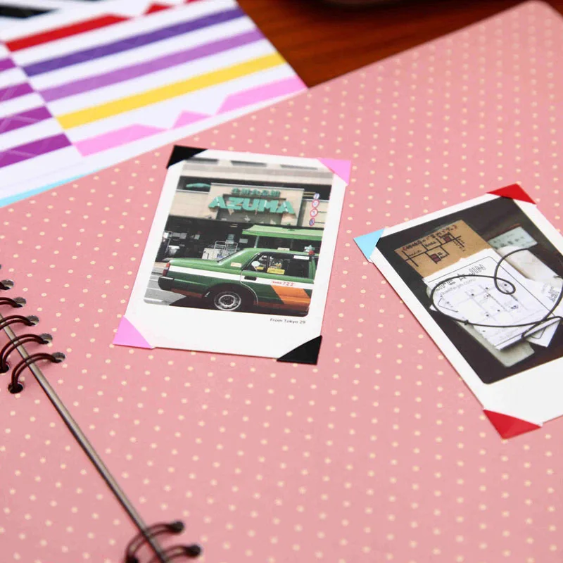 1 foglio = 102 pezzi Instax Mini High Hand-made materiale Album Decor Sticker Retro Pvc Photo Corner