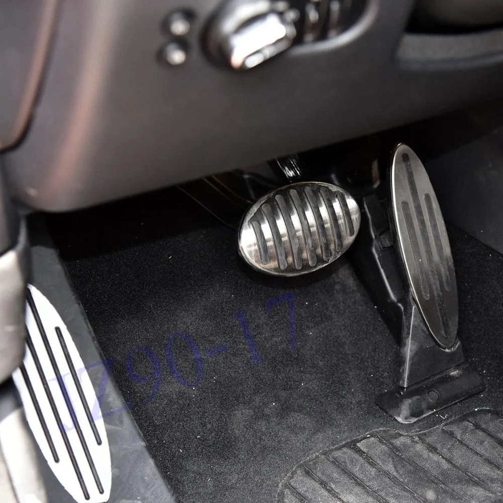 Car No drilling styling Stainless steel Footrest Gas Brake Pedal Pad Fit For MINI R56 F56 Cooper S Paceman Countryman