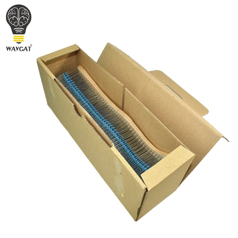 100PCS DIY Metal film resistor 1/4W series 1R~2.2M 1% resistance 10K 22K 47K 100K 10 220 1K5 100R 220R 1K 1.5K 2.2K 4.7K 4K7 ohm