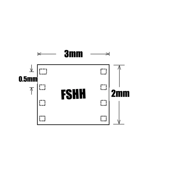 QFN8 zu DIP8 Programmierer Adapter DFN8 MLF8 WSON8 test buchse Pitch = 0,5mm Größe = 2mm X 3mm