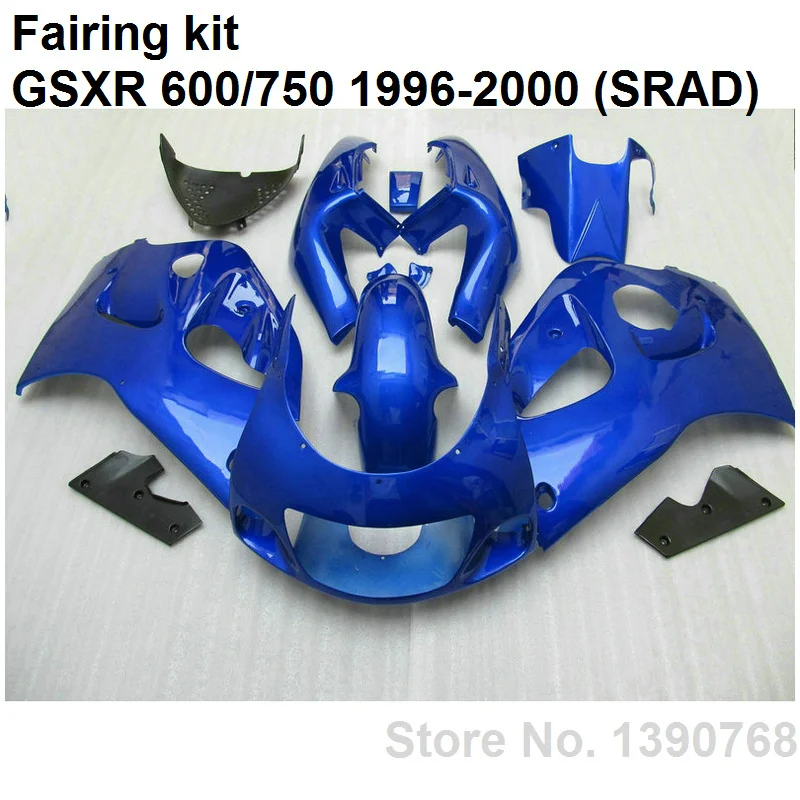 

Blue Bodywork kit for Suzuki fairings GSXR750 96 97 98 99 00 fairing kit GSXR600 1996 1997 1998 1999 2000 LN02