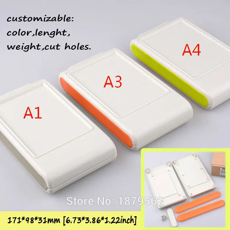 [3 colors] Once pcs 171*98*31mm plastic electronics project box abs handheld control enclosure diy led PCB junction outlet box