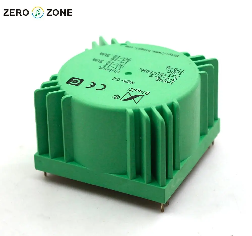 GZLOZONE 25W Green Cube Sealed Transformer Double 9V Double 110V Transformer