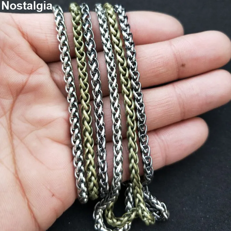 Nostalgia 1pcs Dia 3MM Antique Bronze Plated Chain Necklace Wholesale Lots Bulk Diy Jewelry Accessories 60CM Length