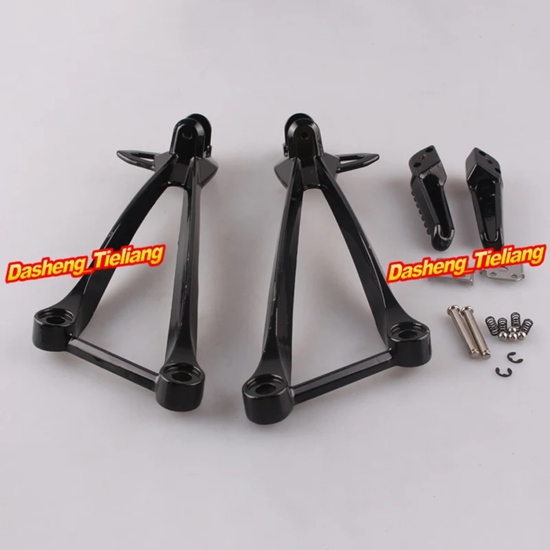 Aluminum Alloy Passenger Rear Foot Pegs Footrest Brackets for KAWASAKI  ZX10R 2008 2009 2010 ZX6R 2009 2010 2011