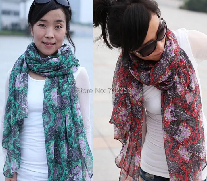

New arrival floral paisley scarf poncho wraps shawl BIG 190*110CM 12pcs/lot #2707