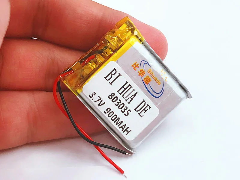 Полимерная литиевая батарея 900 мАч 3,7 в 803035 умные домашние MP3 колонки, литий-ионная батарея для dvr,GPS,mp3,mp4,mp5 портативное зарядное устройство, динамик