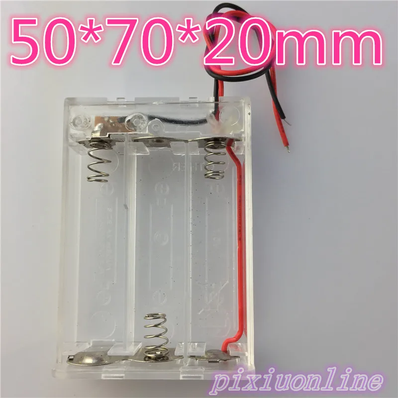 

1pc J029AY 4.5V 3 AA Battery Box with Switch Transparent Plastic Model Airplane Battery Box High Quality On Sale