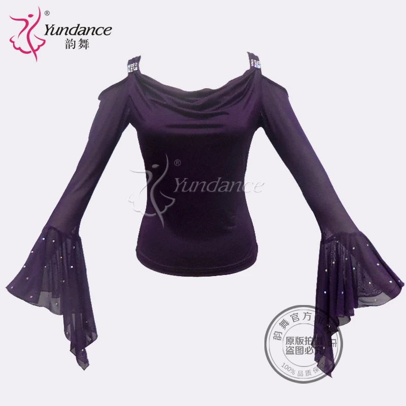 Customized Lady Latin Dancing Shirt Modern Dancing Shirt Waltz Valse Tango Galop Fox Trot Social Dance Suit  B-2671