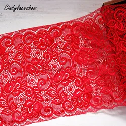 2 metri di pizzo rosso tulle elastico elasticizzato finiture ricamate finiture in pizzo tessuti da cucire vestiti fai da te fascia reggiseno finiture 18 cm di larghezza