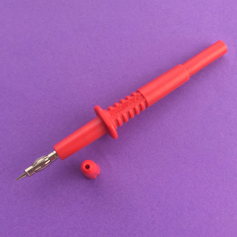 1 Red 1 Black Multimeter Probe Test of Pure Copper Rods 4mm Socket Type Probe and Banana Plug  YT165