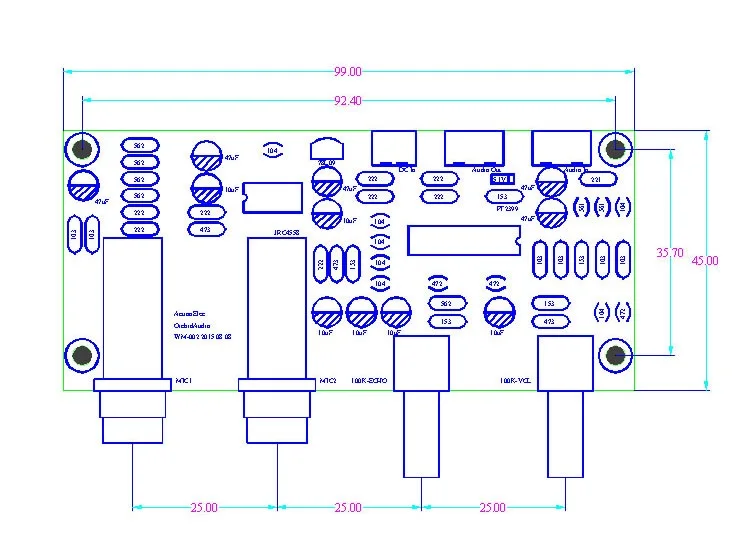 NE5532 PT2399 Digital Microphone Amplifier Board Karaoke Plate Reverb Preamplifier Reverberator Suite Components