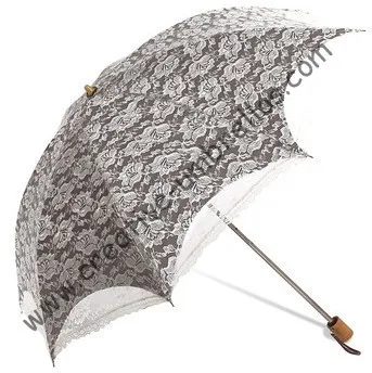 Beige Double Embroidery  lace fabric,100%sunscreen,UPF>50+,parasol,8k ribs,hand open,windproof,pricess parasol,cherry,acrylic