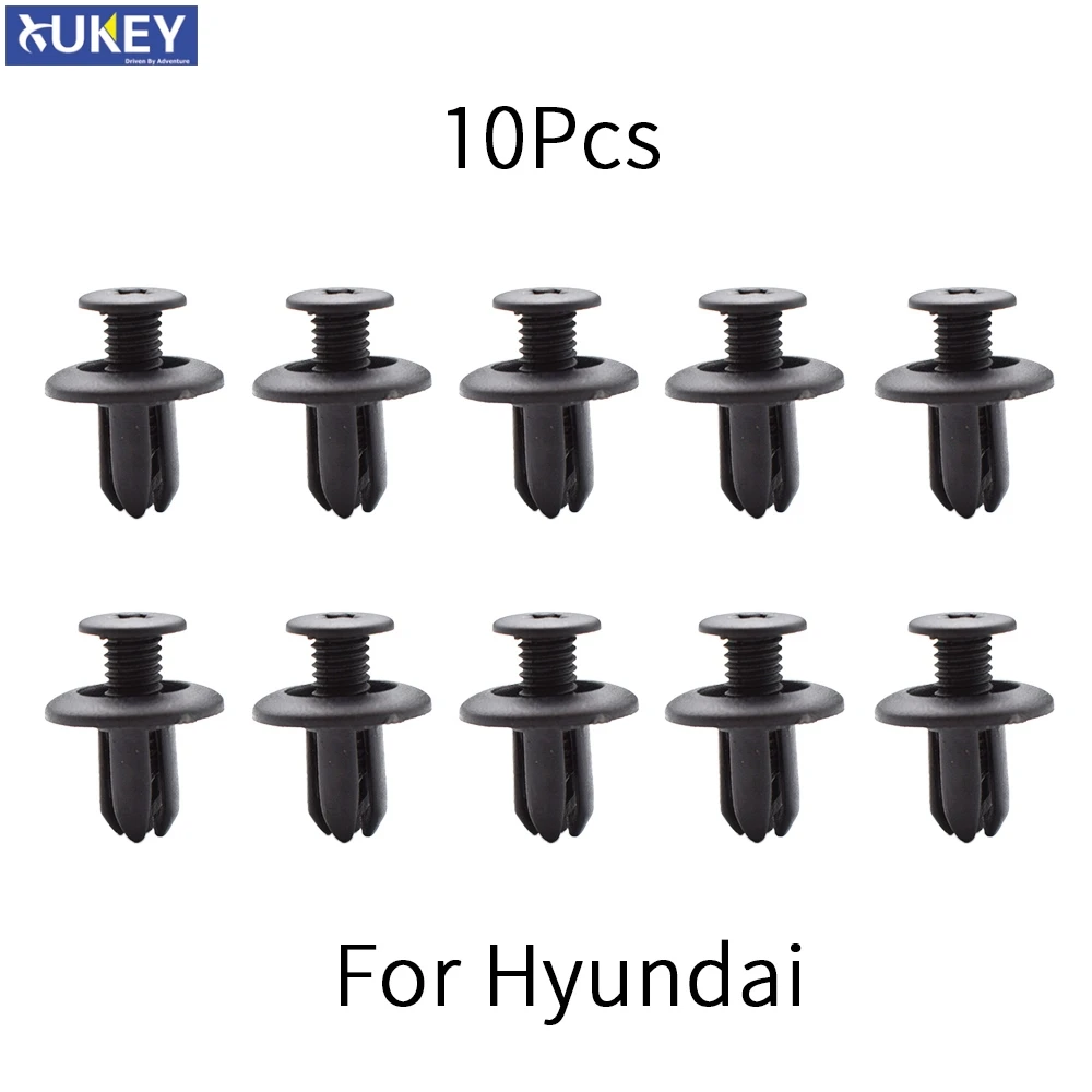 Carro Bumper Fastener Fixação Clipes, Auto Fastener, Auto Fastener, Hyundai Tucson, Elantra, Sonata, Solaris, Santa Fe, Accent i30, i20, 10 pcs