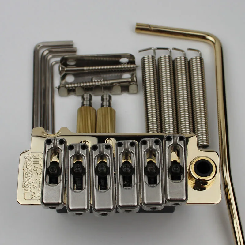 New Wilkinson WVS50IIK Guitar Tremolo Bridge Kit Chrome,Black and Gold Brand
