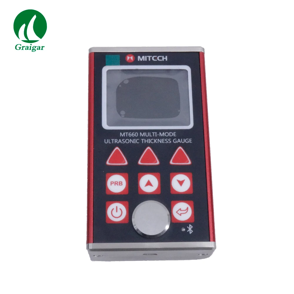 Mitech Digital Ultrasonic Thickness Gauge Meter MT660 LCD Display Optional Bluetooth Thermal Printer