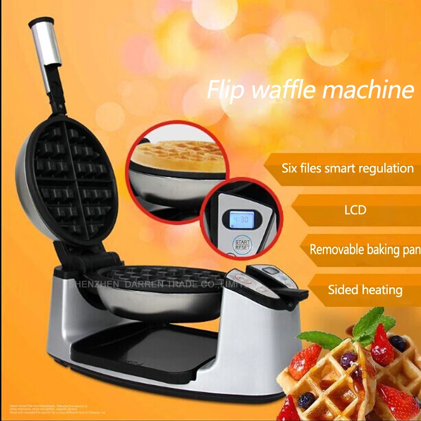 1Pc Non-stick Coating TK-818 Double Side Verwarming Elektrische Roterende Ei Wafelijzer Pannenkoek Maker Wafel Machine