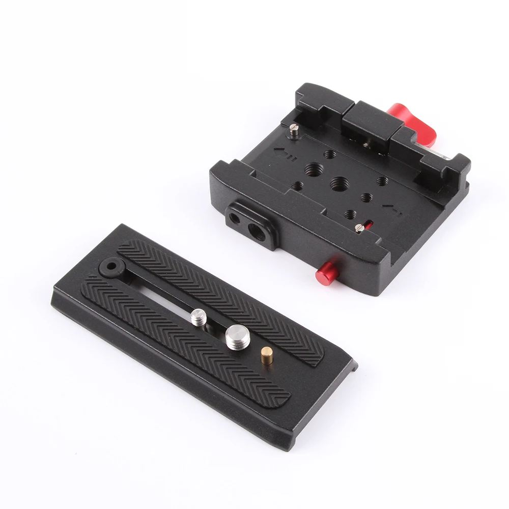 FOTGA P200 Aluminum QR Quick Release Plate Clamp with 1/4 3/8 inches Screw for Manfrotto 577 501 519 561 Q5 500AH 701HDV 503HDV