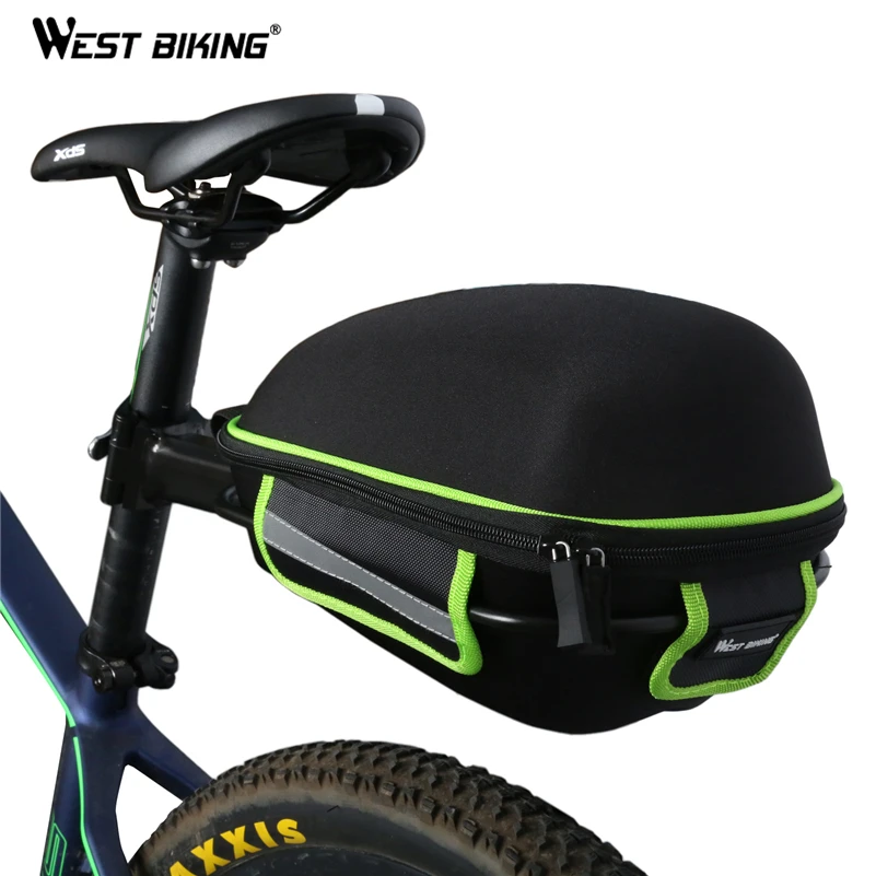 WEST BIKING Bicycle Rear Bag Waterproof Rear Bag With Rain Cover Portable Cycling Tail Extending Bicycle Bike Saddle Bag