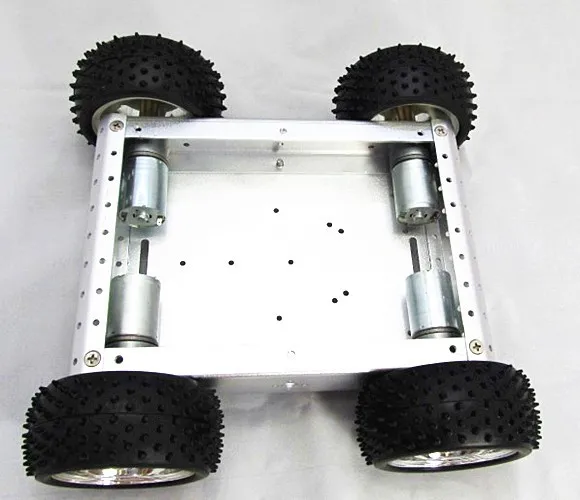 F17341 4WD samochód aluminium Robot mobilny platforma edukacyjne podwozie samochodu Robot pojazdy Diy koła robota podwozie samochodu zabawki zdalnie sterowane Diy