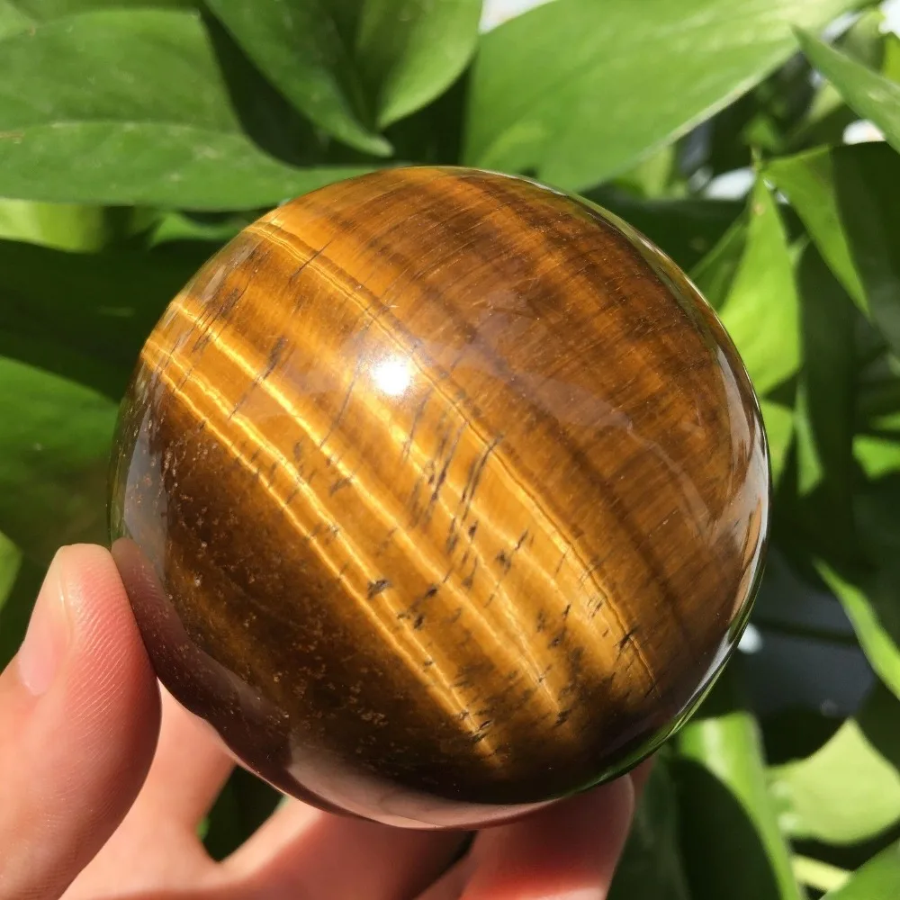 35mm Natural Tiger s Eye Quartz Crystal Sphere Ball Healing