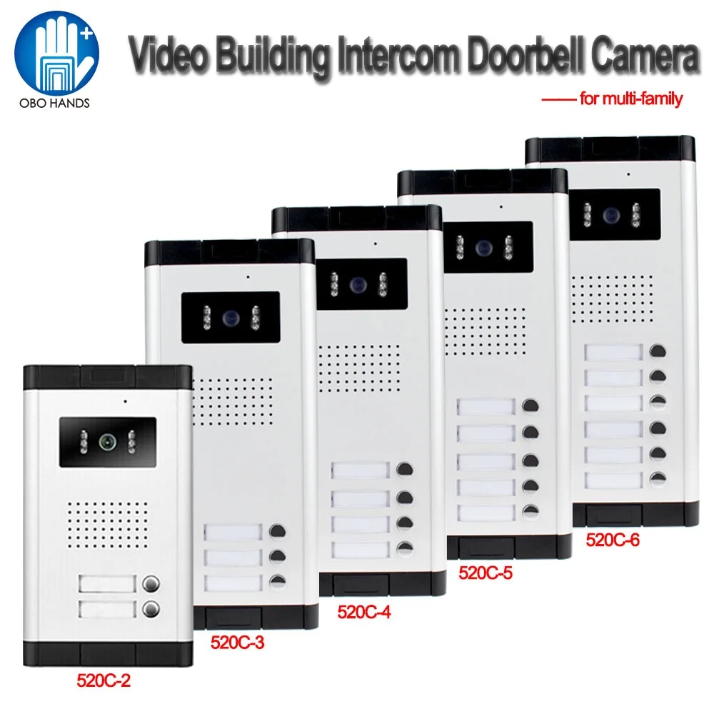 Système d'interphone étanche 700TVL, visiophone, caméra extérieure, Vision lumineuse IR avec boutons d'appel multiples pour appartements/maisons