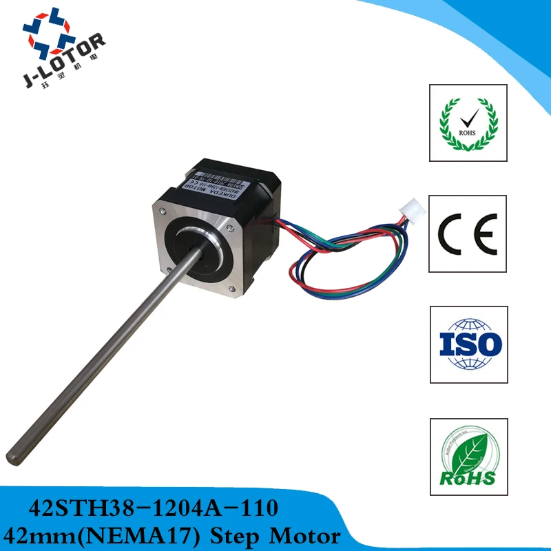 42mm Long Shaft Stepper Motor 0.45NM 1.2A NEMA17 42BYGH40 3D Printing Stepping Motor Step Motor With 5*110mm LM Shaft