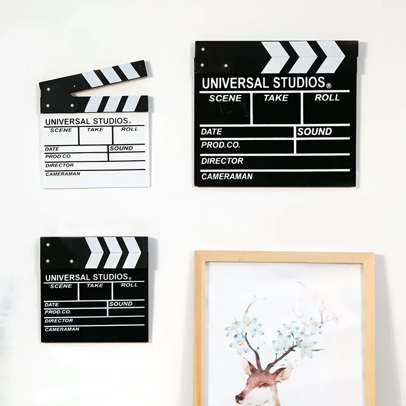 Director Video Scene TV Movie Clapper Board Home DIY Decorations Classical Film Slate Cut Action Prop Party Photobooth Props