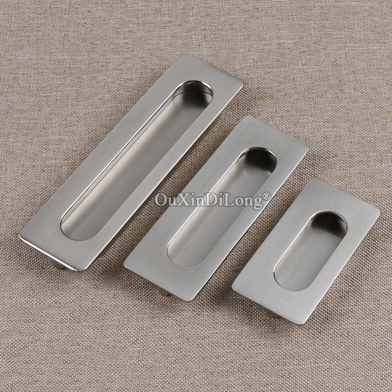 10PCS European Recessed Sliding Door Handles Hidden Invisible Cupboard Wardrobe Cabinet Pulls Handles Furniture Hardware 5Colors