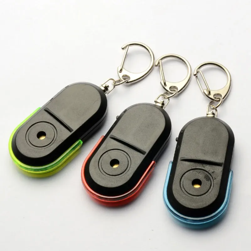 Whistle Sound LED Light Anti-Lost Alarm Key Finder Locator Keychain Device EM88