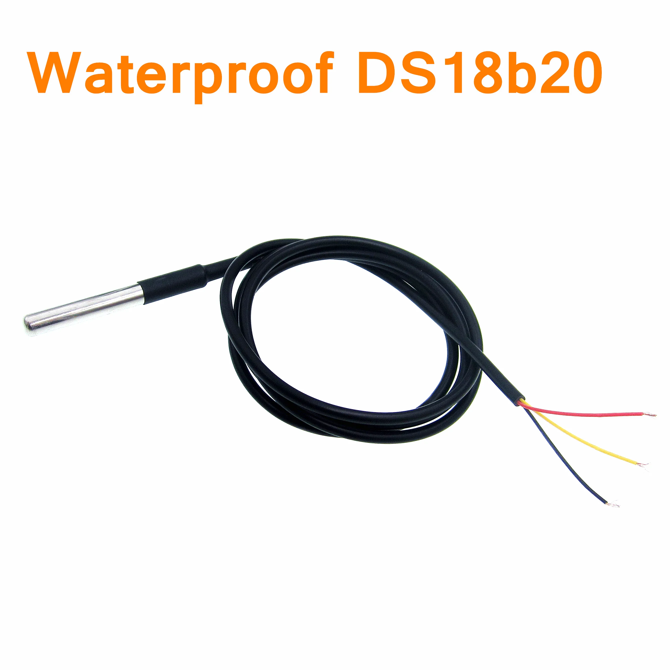 20pcs/lot Stainless steel package Waterproof DS18b20 temperature probe temperature sensor 18B20