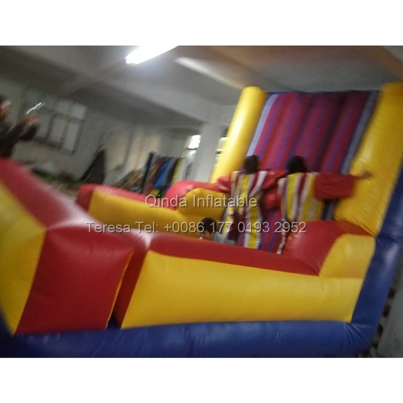 

Magic Jumping Game Blow Up Toys Inflatable Stick Wall Bouncy Castle Wall With Suit Inflatable Climb Wall