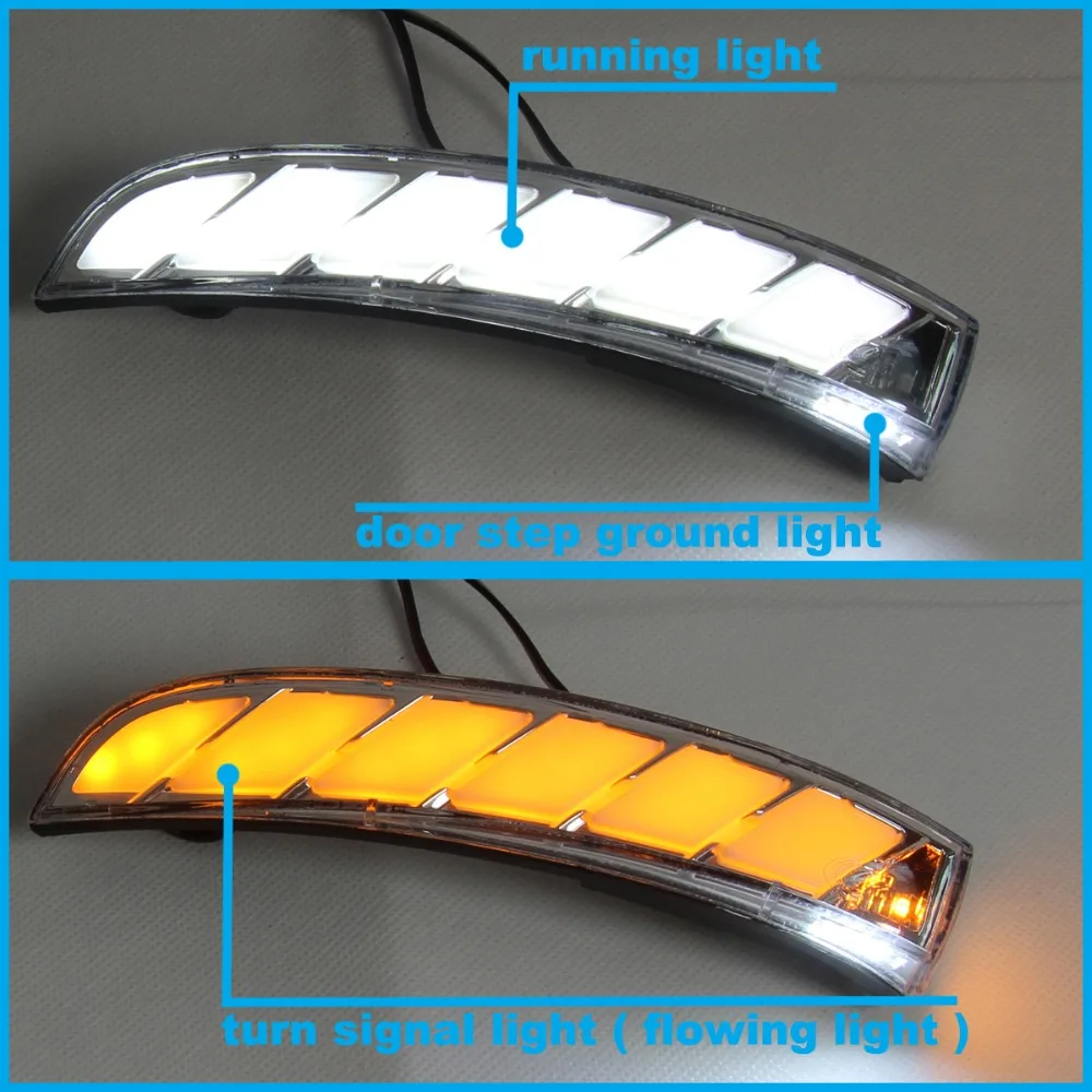 Rearview Mirror Lights  LED Side Turn Signal Light Running Lamp Door Step Ground lights For Ford Kuga / Ecosport 2012 - 2018