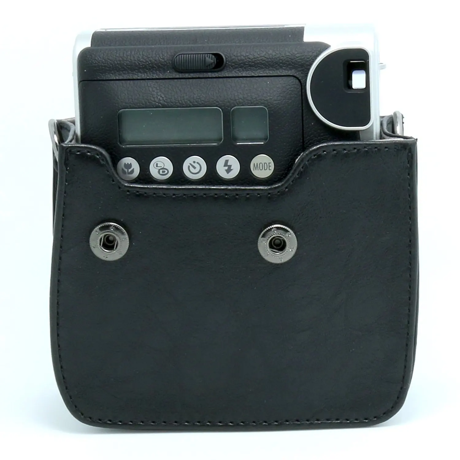 FUJIFILM Instax Mini 90 Neo Classic Camera Case PU Leather Shoulder Strap Camera Bag Crystal PVC Protective Carry Cover