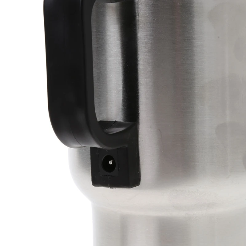 Taza de calefacción para coche de 12V, hervidor eléctrico de viaje de acero inoxidable, termo térmico aislado, novedad de 2021