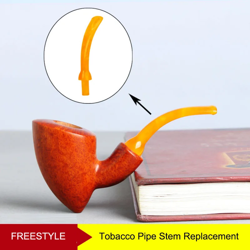 RU-MUXIANG Colorful Tobacco Pipe Stem Replacement Smoking Pipe Mouthpieces be0080-be0117