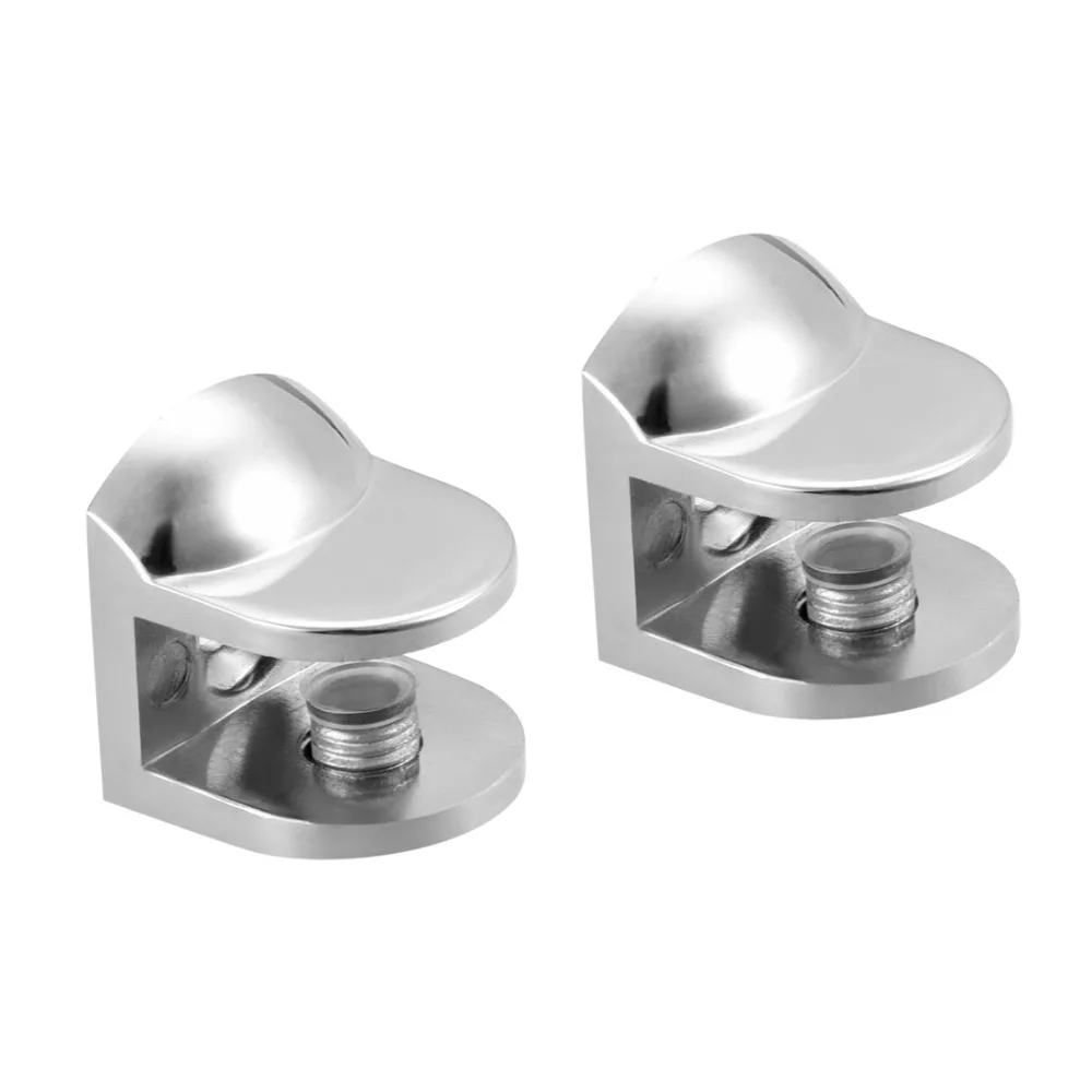 Uxcell 2Pcs 4sizes Zinc Alloy Glass Shelf Bracket Adjustable 10-12mm 6-9mm 8-10mm Thick Glass Clamp Clip Holder Glass Bracket