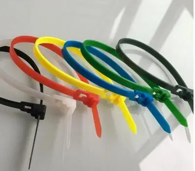 free shiping 50pcs/lot  5 * 200 refundable style tie noose ties reusable cable ties Quality Releasable cable ties