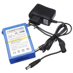 GTF 12V 3000mah akumulator litowy do kamera telewizji przemysłowej wideo LED Light Standby Power DC12300 12.6v akumulator z ładowarką ue/usa