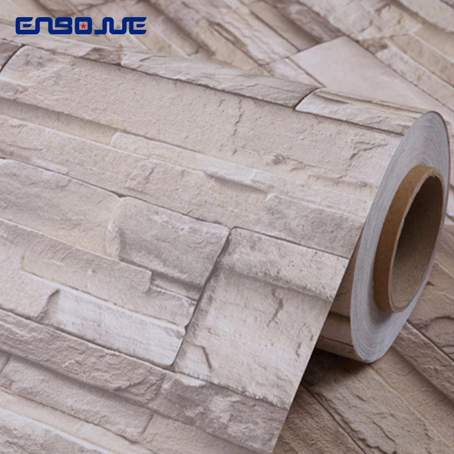 Vintage 3D Brick Wallpaper PVC Culture Stone Decorative Film Self Adhesive Sofa Living Room Background Waterproof Wall Stickers