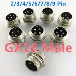 1pc GX16 2/3/4/5/6/7/8/9 Pin Mâle 16mm L102-109 Circulaire Aviation Prise avec Cap Couvercle Fil Panneau Connecteur Vendre à perte