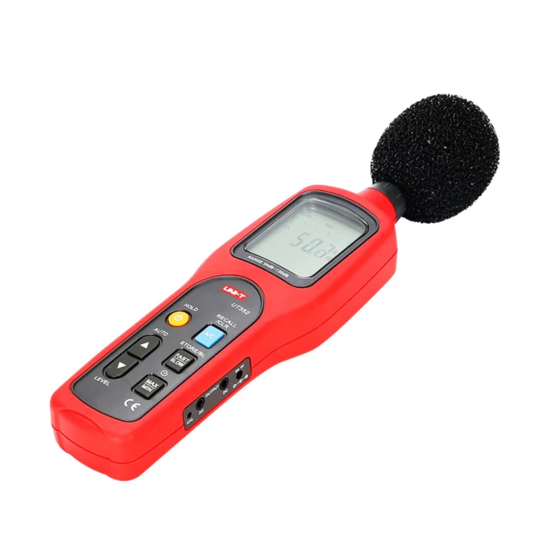 UNIT UT352 Sound Lever Meter Easy To Carry Noise 30~130db Max/min Lcd Backlight High Alarm Data Logging