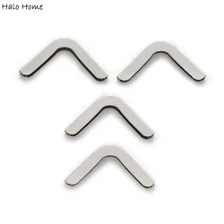 25 Piece Silver Tone Smooth Book Scrapbooking Metal Corner Protectors Jewelry Wood Box Albums Folders Side 30mm(1 1/8