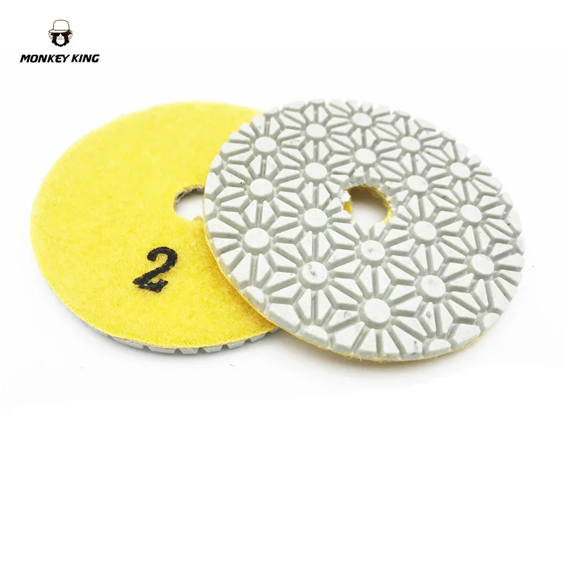 3 inch  STEP Set Diamond Wet/Dry Polishing Pads discs wheel tool abrasives Glass Ceramic quartz Granite Marble Stone Concrete