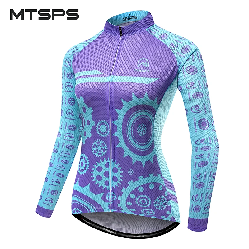 MTSPS Women Cycling Jersey Mtb Bicycle Clothing Ciclismo long sleeves Jersey road riding shirt road bike cycling clothing